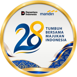 Logo resmi HUT ke-28 Bank Mandiri